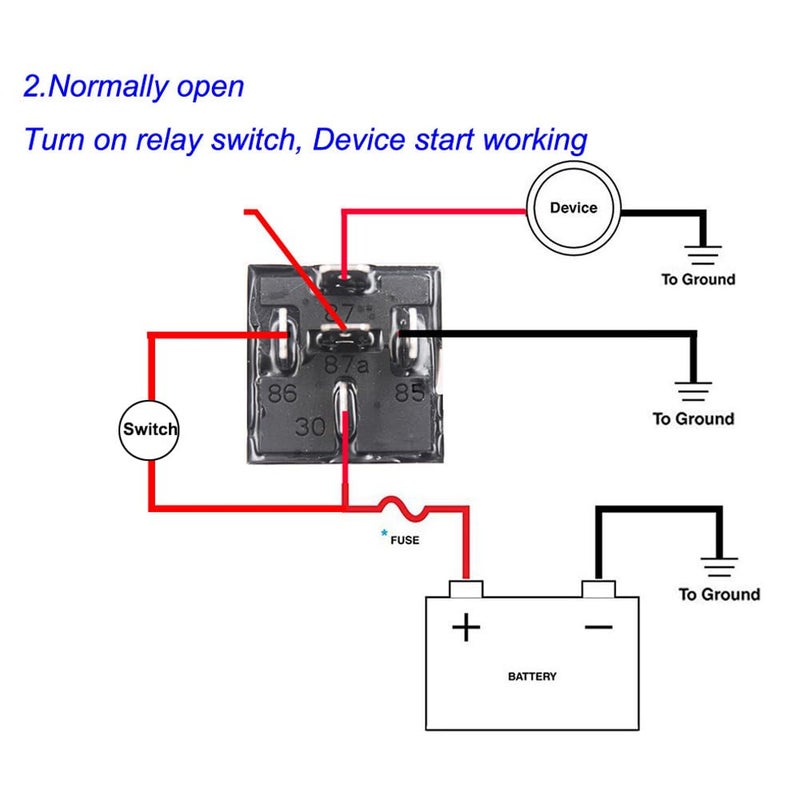 Gebildet 4pcs JD1914 Car Relay Harness 12V 40A 4 Pin SPDT with Built-in Diode for Automotive Truck Van Motorcycle Boat - Image 5